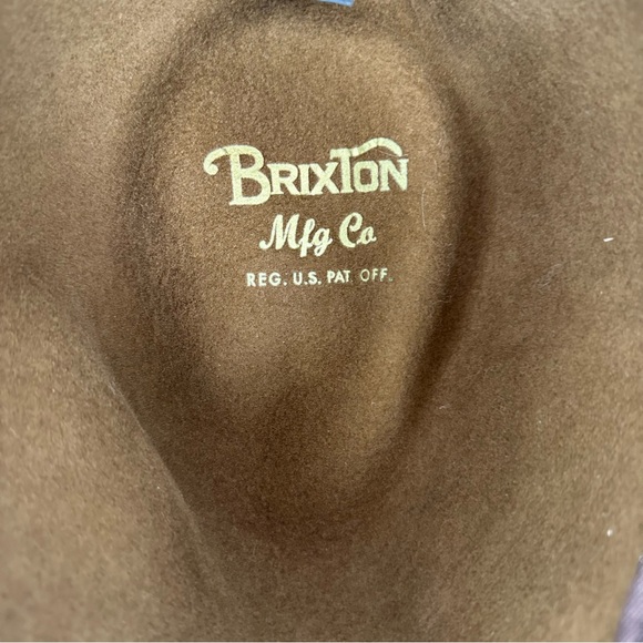 Brixton Size Large 7 1/2 Messer Brown Wool Felt Fedora Hat - Picture 14 of 16